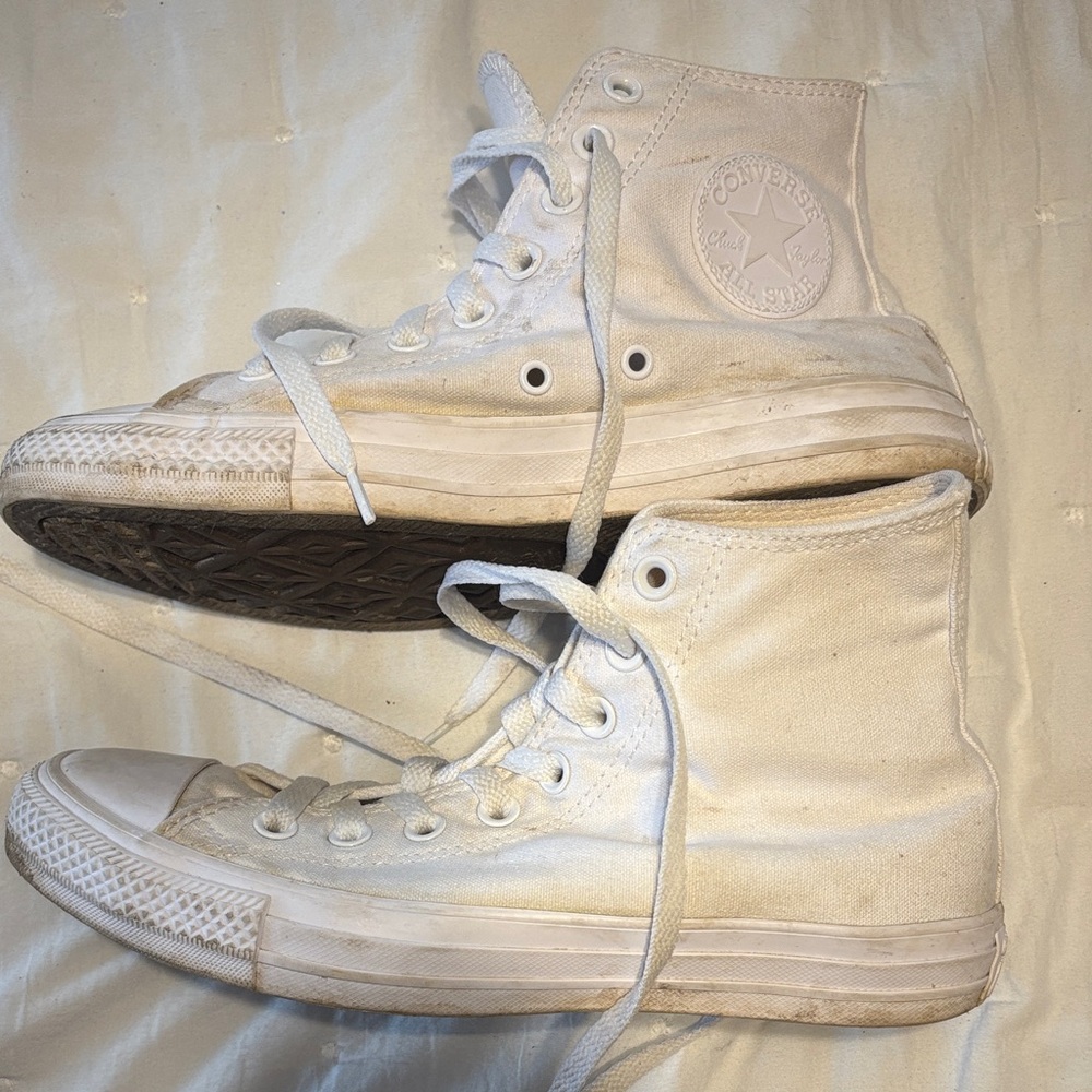 Converse All Star White Canvas High-Tops